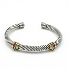 David Yurman 14K Sterling Ruby Cable Station Cuff 6" Bracelet Lot of 2 #S5627-3 — photo 5