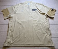 Nike Short Sleeve Zip Side Coaches Sideline Jacket T-Shirt Gold Blue Knights XL