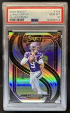 2024 Panini Select JJ McCarthy Premier RC Silver Prizm #134 Vikings PSA 10