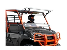 SuperATV Heavy Duty Flip Windshield Compatible With Kawasaki Mule Pro FXT FX ...