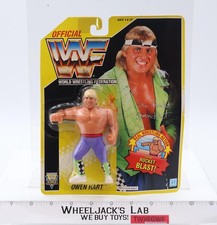 Owen Hart Series 7 W/Rocket Blast WWF Wrestling 1993 Hasbro Action Figure MOSC