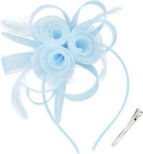 Fascinators Hats with Feather for Women 2026 Derby Hats Small Tea Party Hat with