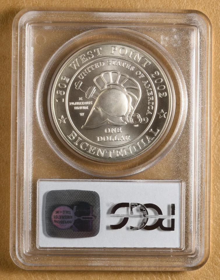 2002 W West Point Commemorative Silver Dollar PCGS MS69 - Image 2 of 2