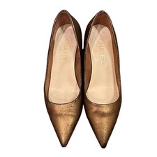CHANEL Pumps Pointed Toe Bronze Women's Size EU36/US6