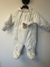 Ladybird Warm Baby Snow Suit 6-9 Months Great Cond W Hood Zip Up