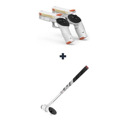 Golf Club Attachment Compatible with Meta/Oculus Quest 3 Accessories&VR White 