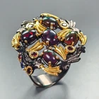 Fine Art Natural Black Opal Ring 925 Sterling Silver Size 7 /R463419