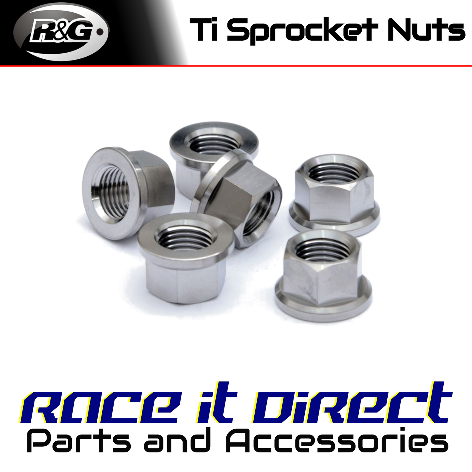 R&G - RGN03BK_6 - Titanium Sprocket Nuts