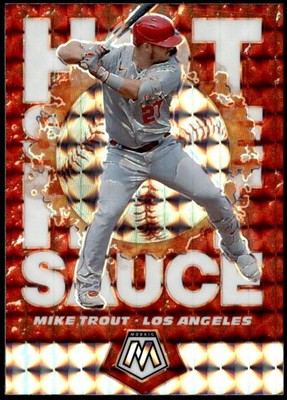 2021 Panini Mosaic #HS1 Mike Trout Hot Sauce Mosaic E1