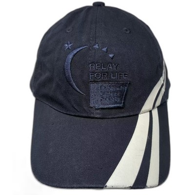 Relay Gear Baseball Cap Blue White OS Embroidered Relay For Life Slideback Hat
