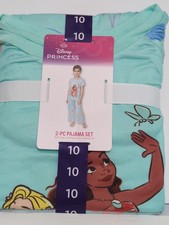 DISNEY PRINCESS' SLEEPWEAR 2pc Pajama Set Girl's Sz 10 Soft Relaxed Fit Cozy