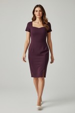 Express Women’s Size XL Short Sleeve V Neck Burgundy Sheath Dress