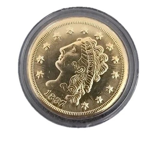 Tribute to America's Most Beautiful Coins $2.50 Gold Plated 1837 Liberty #6