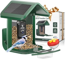 VIUBIRD Bird Feeder,  Camera Solar Powered: Smart Bird Camera Feeder Live Feed!!