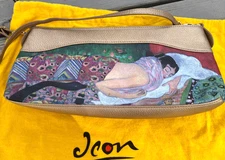 ICON Los Angeles Gustav Klimt Leather “Leda and the Swan" Handbag Shoulder Strap