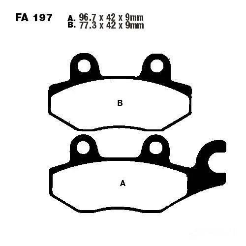 Bremsbelag BremsbeläGe Ebc FA197 Vorne FüR Honda Cbf 250 Bj. 2004-2006-image