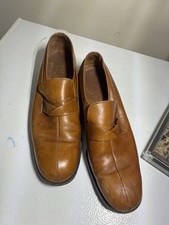 VTG 70’s Florsheim Imperial Yuma Strap Loafers 93079 Size 10 B Tan Made In USA