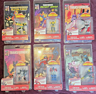 Transformers Squeezelings Comic Book & Figure Toys - Set of 6 - Hasbro   New