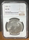 1889 Morgan Dollar NGC AU58