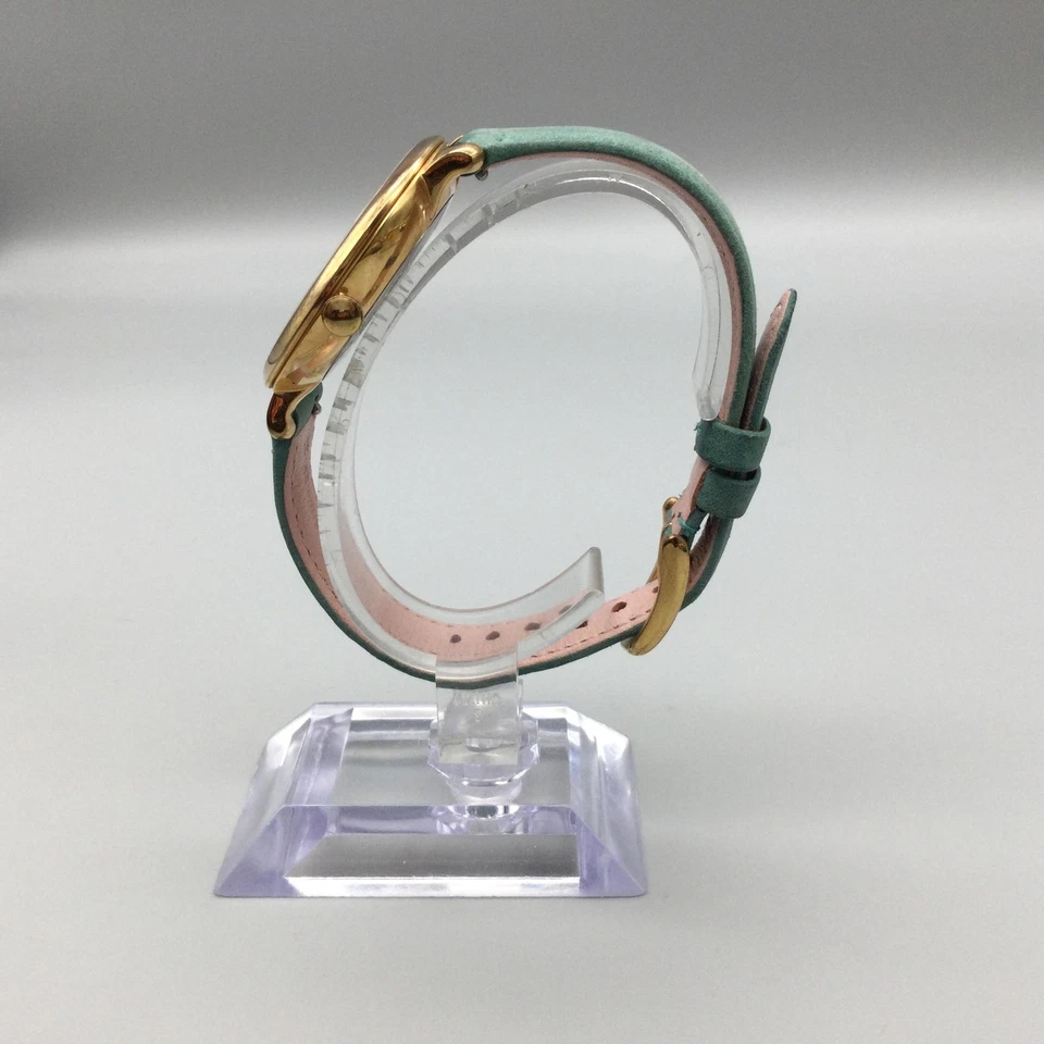 Fossil Jacqueline Watch Womens 36mm Gold Tone Teal Leather ES4149 New Battery - Image 3 of 4