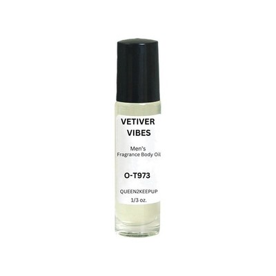 Vetiver Vibes (Men) Body Oil 10 ml Fragrance All Natural 1/3 oz Roll-On Scent