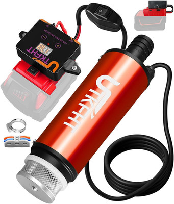 Mini Water Pump Compatible with Milwaukee 18V Battery, 500GPH Draw Water Pump wi