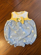 VTG B.t. Kids Girls Daisy Flower Bubble Romper 3-6 Months