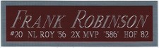 FRANK ROBINSON REDS NAMEPLATE AUTOGRAPHED Signed BAT-BASEBALL-JERSEY-PHOTO-CAP