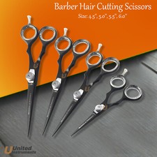 4 Professional Barber Hair Cutting Scissors Black Hairdressing Styling Shears