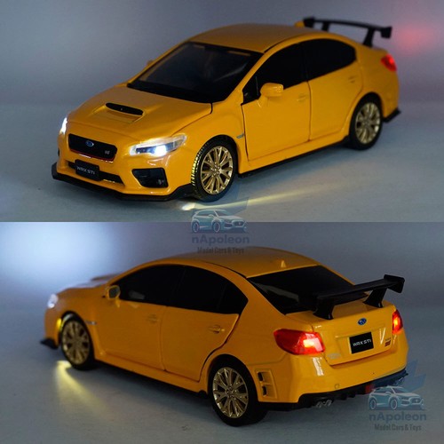 1:32 Subaru Impreza WRX STI Model Car Diecast Vehicle Collection Kid Gift Yellow - Imagen 12 de 12