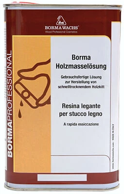 BORMA WACHS 1 L Holzmasselösung Spachtelmasse Holzkitt Flüssigkeit selber machen mischen