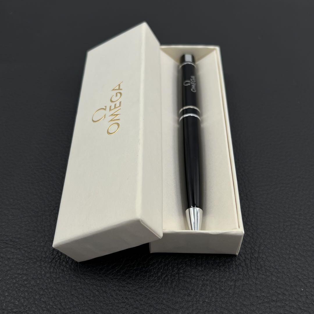 OMEGA Authentic twist ballpoint pen black silver logo length OMEGA Authentic twist ballpoint pen black silver logo length