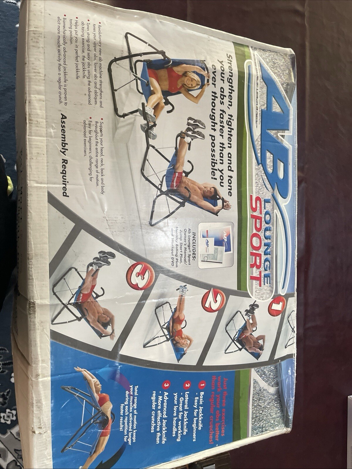 Ab Lounge Sport NIB Abdominal Core Exerciser Fitness Quest Back Decompression