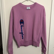 Champion Reverse Weave Bubblegum Pink Crew Neck Sweatshirt Women's M NEW
