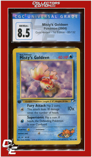 Misty's Goldeen (1st Edition) graded CGC 8.5 for sale on eBay