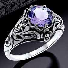 ART NOUVEAU STYLE GENUINE AMETHYST SCOTTISH T...