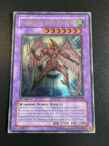 YUGIOH ELEMENTAL HERO AIR NEOS ULTIMATE RARE 1ST GOOD STON-EN034 JADEN RETRO - Picture 1 of 10