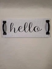 " Hello " Wooden Handmade Serving Tray