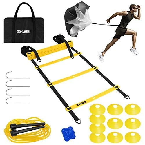 Agility Ladder Speed Training Equipment Set 20Ft Adjustable 12
