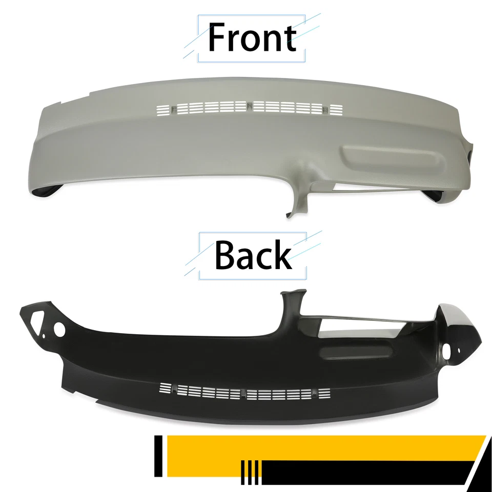 Molded Dash Cover Overlay for 1997-99 2000 Chevy GMC SUVs C/K1500 Suburban Grey Foto 3 de 4