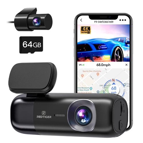 REDTIGER F9 Dash Cam 4K Front and Rear 1080P,Parking Mode, Smart App Control deal from eBay