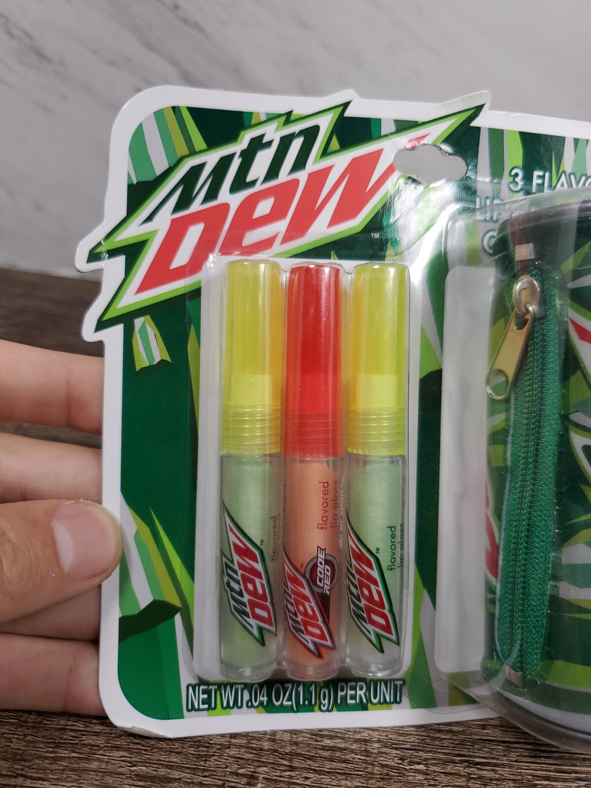 ☆RARE☆ 2010 Mountain Dew Lip Set Code Red Balm Mtn Dew Gloss °WITH