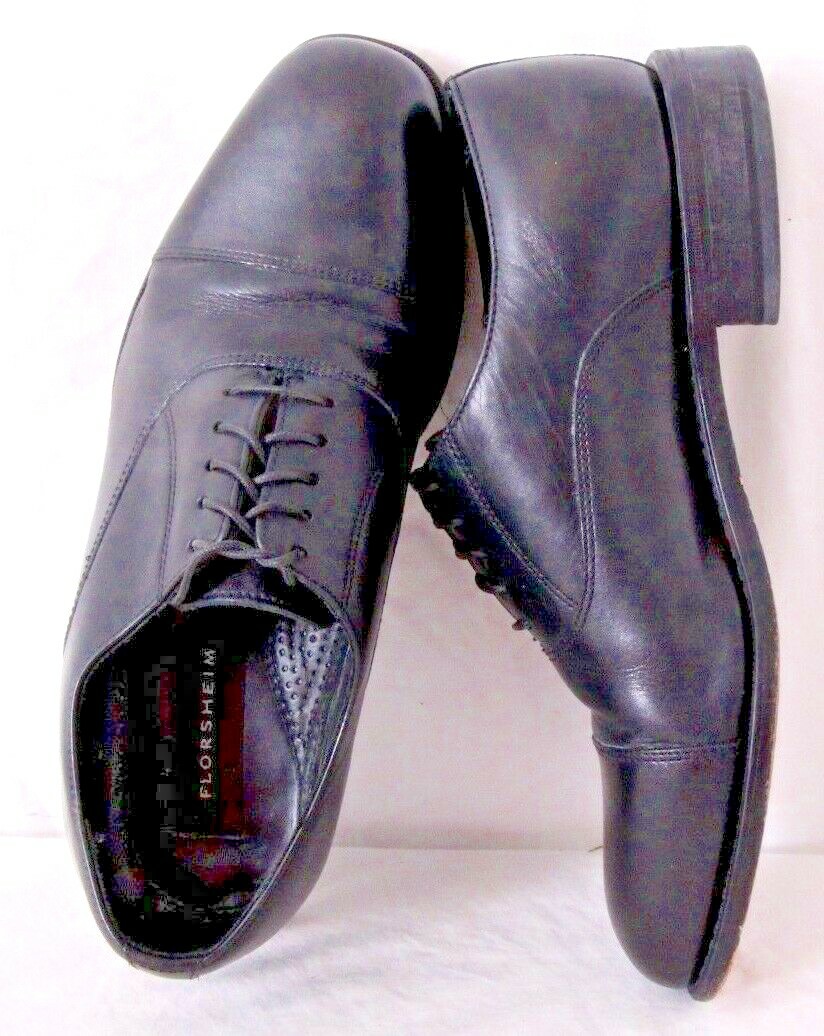 Florsheim Men\'s Edgar Cap‎ Toe Lace Up Black 17168-01 mens 9D Florsheim Edgar Cap Toe Oxford Shoes 17168-01 Black Lace-Up  main image 2