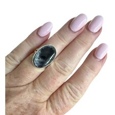Dendritic Opal Solid 925 Sterling Silver Ring 5.5