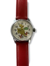 1970 VINTAGE BRADELY MUPPETS INC. SESAME STREET "BIG BIRD" CHILD'S WINDUP WATCH