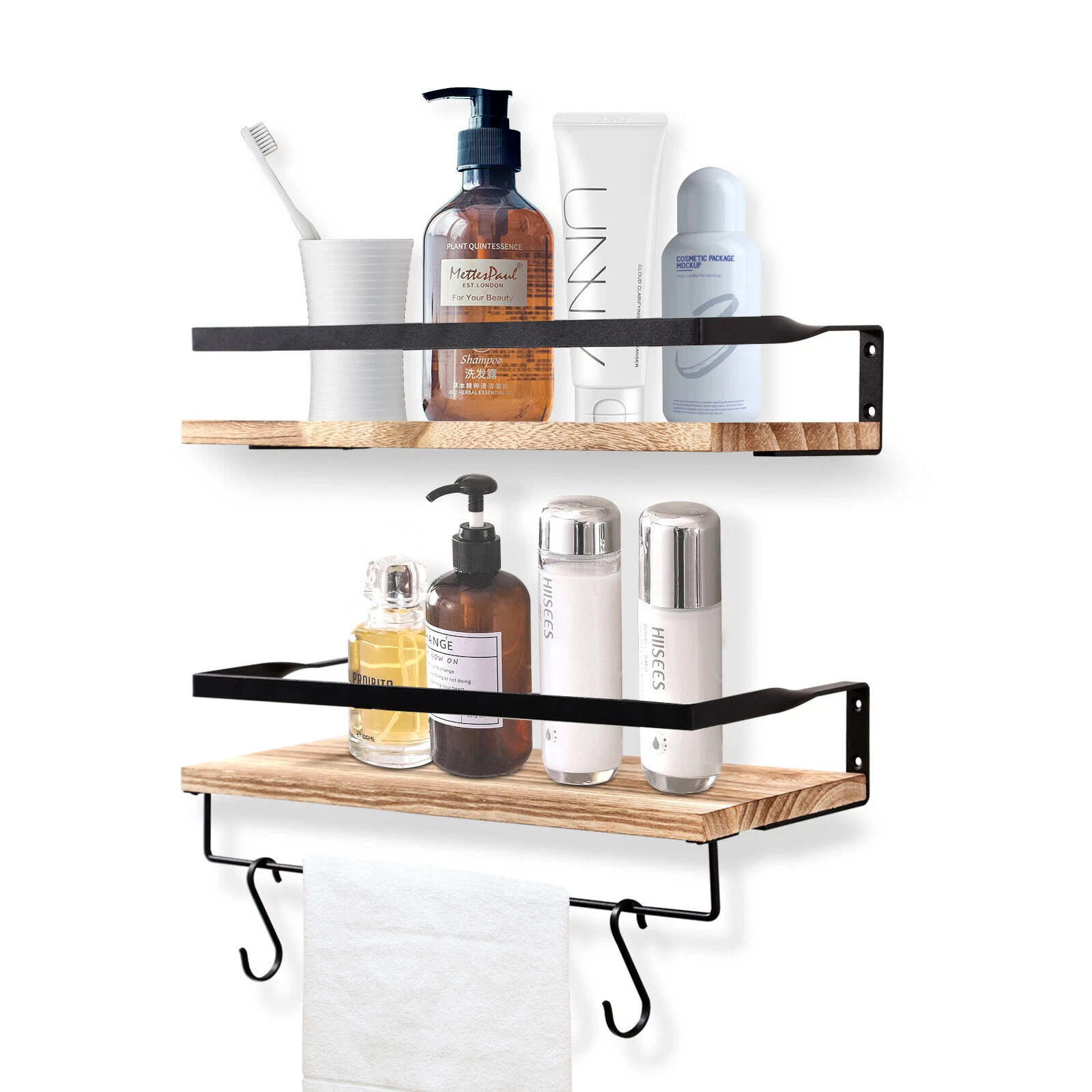 2X Floating Shelves Display Wall Mount Storage Shelf For Bathroom Living Room