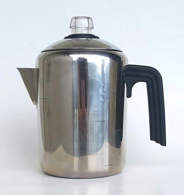 FARBERWARE Stovetop Coffee Pot Percolator L7680 Very Nice 48 Cup