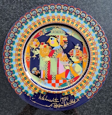 Rosenthal Weihnachtsteller Wiinblad 1974 Heilige Drei Könige Balthasar