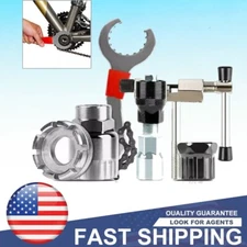 6PCS Bike Repair Tool Kits Crank Chain Cutter Extractor Bracket Freewheel Puller