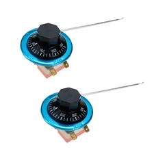 Capillary Thermostat Switch 50-300 Celsius Rotary Switch Controller - 2Pcs